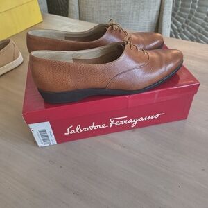Salvatore Ferragamo Men's Brown Leather Shoes